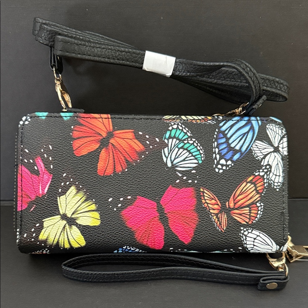 Colorful Butterfly Print Women's wallet/cross body/wristlet